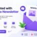 Shopnaclo newsletter promotional banner showing email signup benefits, discounts, updates, and subscribe button design.