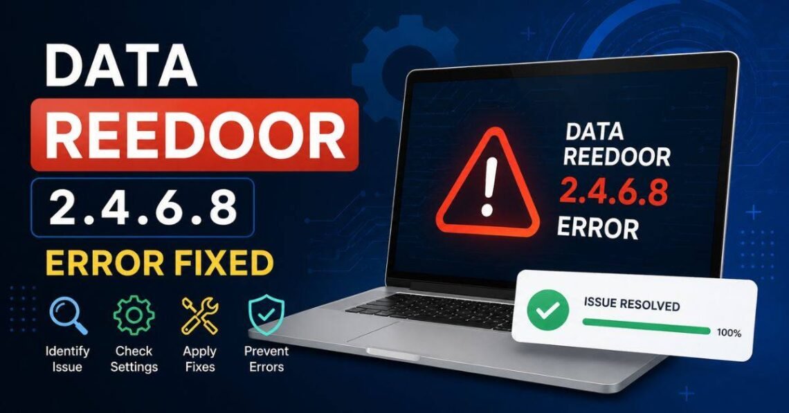 Data Reedoor2.4.6.8 error fixed guide with troubleshooting steps, system repair tips, and security checks